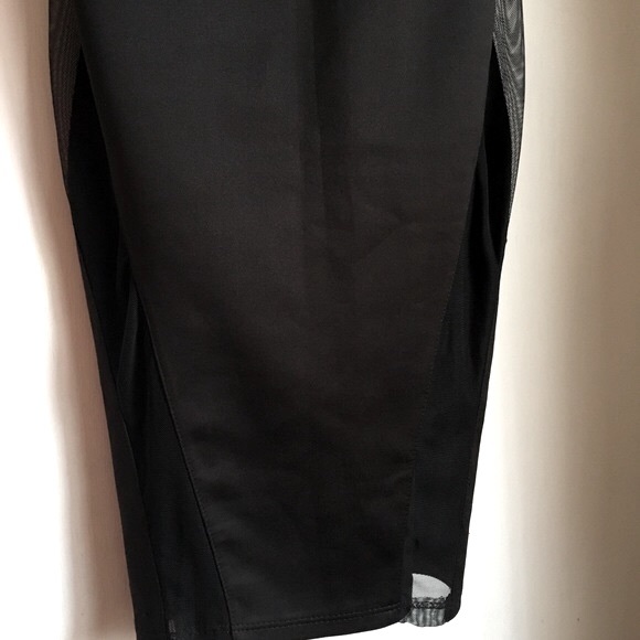 2 piece set - black and white striped crop top and midi skirt with mesh - small - Picture 12 of 16